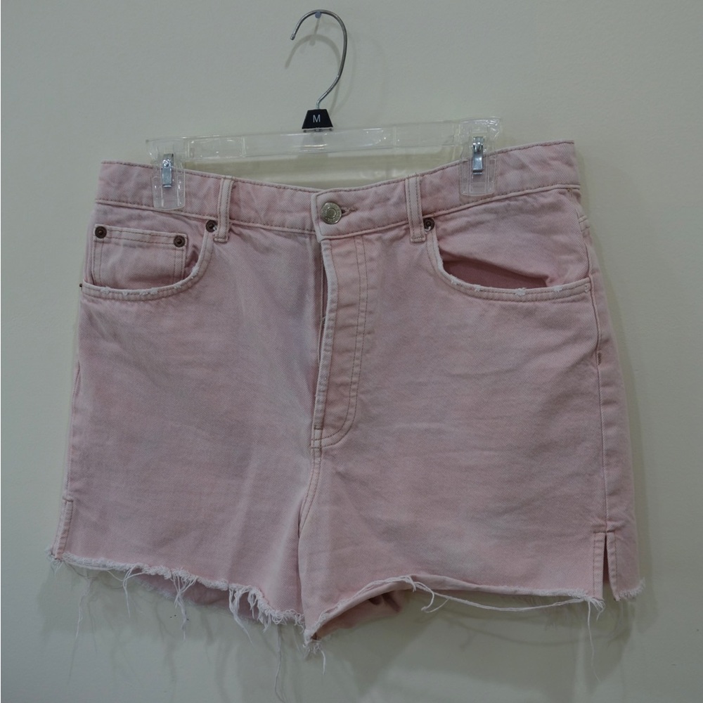 Zara High Waist Light Pink Jean Shorts - US 12